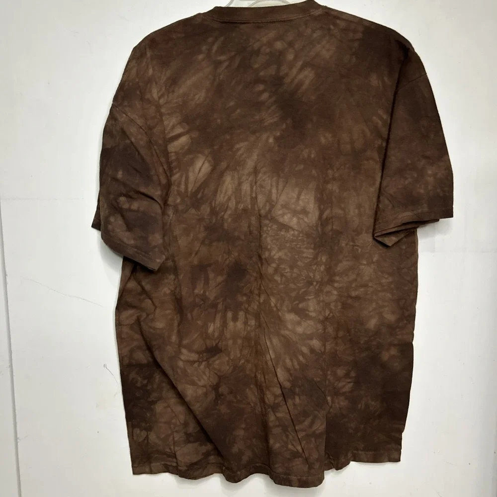 The Mountain Brown Motorcycle Eagle Flag USA Tee Shirt Ted Blaylock‎ Men XL